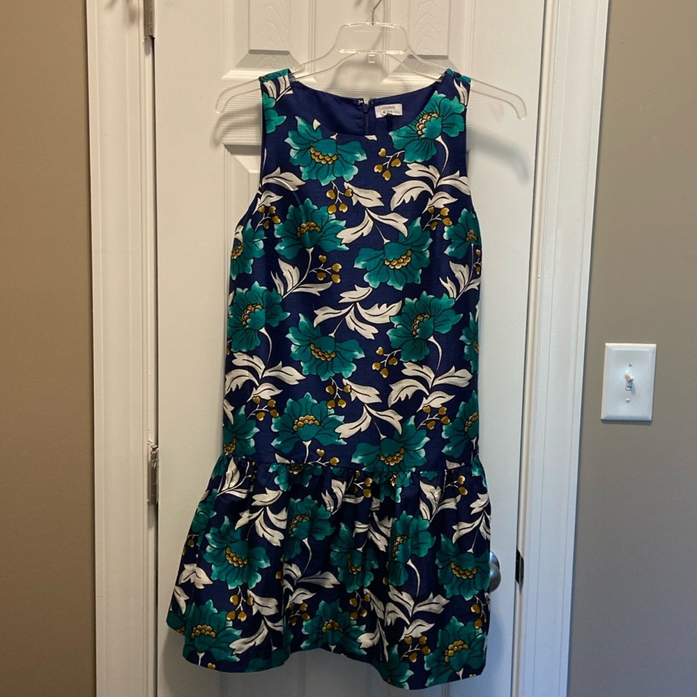 Women’s Dress Crown & Ivy Size 14 Color Blue Green White Gold